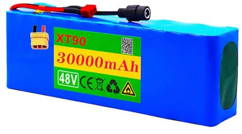 E-Bike Akku 48V 30Ah 13S5P Fahrrad Akkupack Eingebauter BMS Wasserdichter PVC-Akku Elektro-Fahrrad Batterien XT90 Plug,48V 30Ah