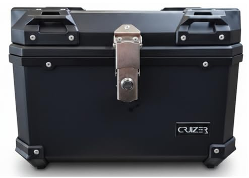 CRUIZER Topcase Koffer Motorrad Roller Platte schwarz 50L