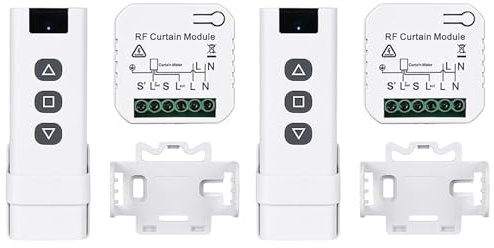 Xnuiasqe 2X Tuya WiFi Contrôleur de Commutateur de Rideau Intelligent Volets Roulants Moteur D'Obturateur Smart Life APP Télécommande Home