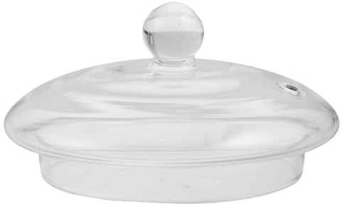 SILENRADAWN Heat Resistant Glass Teapot Lid Replacement with Knob Glass Tea Kettle Lid Preventing Tea Leaves Overflow Suitable for Flower Teapot and Water Kettle in Kitchen