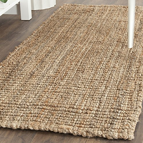 SAFAVIEH Natural Fiber Collection Runner Rug - 2'6 x 6', Natural Brown, Handmade Jute, Farmhouse Style, Chunky Textured Thick Pile (NF447A)