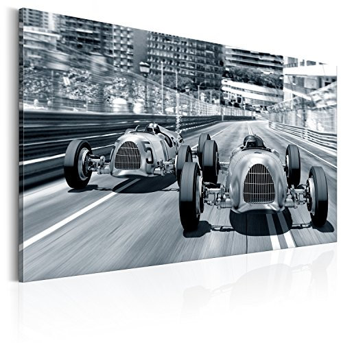 B&D XXL - Wandbilder XXL 120x80 cm 1 tlg - Wand Deko Vlies Leinwand Bilder Groß Wanddeko Wohnzimmer Schlafzimmer Kunstdrucke - Poster Auto Vintage i-B-0008-b-d