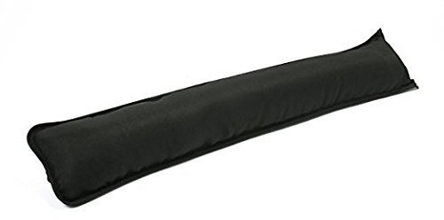Plain Fabric Draught Excluder Decorative Simple Door or Window Draft Guard, Energy Saver. (Black)