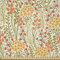 ABAKUHAUS Blume Stoff als Meterware, Alte Weinlese Efeu-Fliedern, Seidiger Satin Stoff für Polster Heimtextilien, 1M (148x100cm), Dunkler Lachs Heller Pfirsich