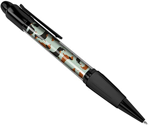 DV DESIGN Cute Dachshund Black Ballpoint Pen Sausage Dog Puppy Hound Pet #14369