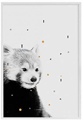 XIANGPEIFBH Druck auf leinwand Cartoon Cute Bear Poster Nordischen Stil Wandkunst Buchstaben Leinwand Malerei Moderne Decor-60x80 cm Kein Rahmen