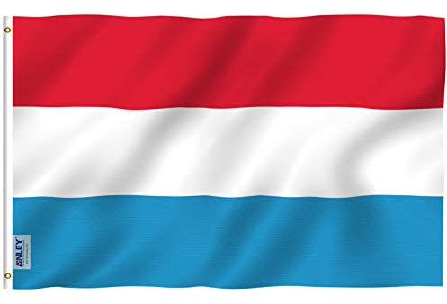 Anley Fly Breeze 3x5 Fuß Luxemburg Flagge - Lebendige Farbe und UV-Lichtechtheit - Leinwandkopf und doppelt genäht - Großherzogtum Luxemburg Flaggen Polyester mit Messingösen 3 X 5 FT
