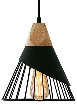 MAXDUYU Pendelleuchte Esstisch Hängelampe Vintage - Schwarz Metall Esstischlampe E27 Fassung Retro Hängeleuchte Industrial Design Esszimmerlampe für Küche Schlafzimmer Esszimmer Wohnzimmer Restaurant