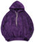 ZAFUL - Felpa con cappuccio da uomo in tessuto peluche, con tasca a marsupio, soffice, per autunno e inverno, viola., XL