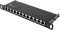 Good Connections Panneau de brassage 10 - Pour boîtier mural/armoire réseau 10 - Catégorie 6, 250 MHz - Compatible GIGABIT - 12 ports - 0,5 U - Blindé - Ouverture sans outil - Noir profond (RAL9005)
