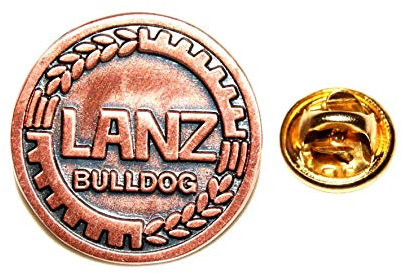 Textilhandel Hering Lanz Bulldog Emblem Kupfer Traktor Schlepper l Anstecker l Abzeichen l Pin 06