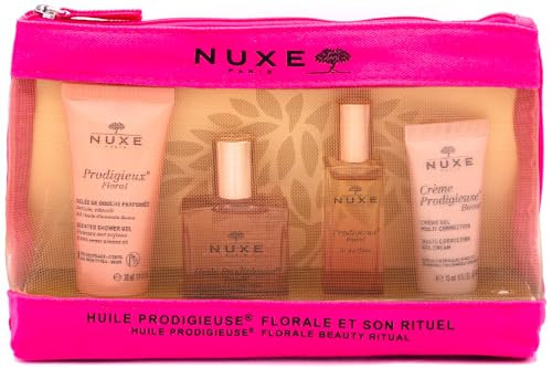 Nuxe Damen-Kosmetik-Set mit Blumenmuster, Reise-Set