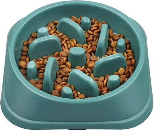 MILIWAN Ciotola per Cani Anti Ingozzamento Ciotola Cane per Lenta Assunzione del Cibo per Animali Domestici, Slow-Eating Bowl per Cani e Gatti (Verde Scuro)