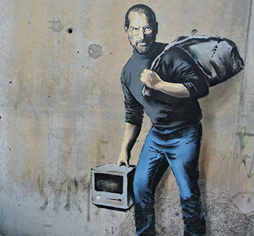 Poster Banksy Künstler Steve Jobs Apple Migrant Refugie Art Tag Street