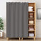 LIVEINU Schrankvorhänge für Küche, Kleiderschrank, Badezimmer, Staubdichter Vorhang für Regale, Wandpaneele, hängende Tür, Japanische Noren, Klettband Selbstklebend 130x180cm Grau