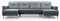 Wohnlandschaft Ecksofa U-Form mit Schlaffunktion Eckcouch mit Bettkasten Sofa Couch Polsterecke U-Sofa - 300x142x90 cm - Carl U (Grau + Hellgrau)