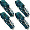 Adjustable Flat Bungee Cords with Hooks, Bungee Straps with Anti-Rust Metal Buckle for Bike Mountain Luggage Rope Latex Heavy Duty Straps Elastic (4 Pack 1M Blue)