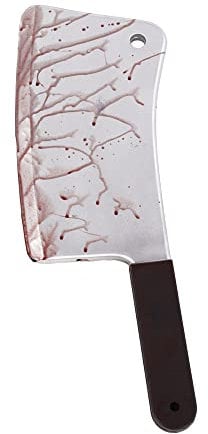 Stylex Realistic Foam Weapons Halloween Cosplay Fancy Dress Props Accessories (Bloody Butcher Knife), Silver, Brown, Grey (Grau Grau), Real Red (t_546)