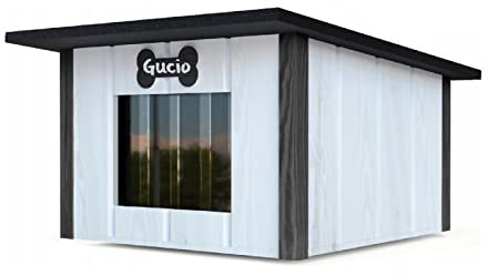 Hundehütte Outdoor Isoliert Höhle Winterfest Holz Katzenhaus 57 x 48 cm Größe M (Farbe 1)