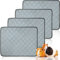 4 Stück Waschbare Welpenunterlagen Wiederverwendbare Trainingspads Schnellabsorbierende Inkontinenz Urinunterlagen Rutschfeste Urin Pads Saugfähige Pipi Pads Wasserdichte Welpen Pads (60 x 45 cm)