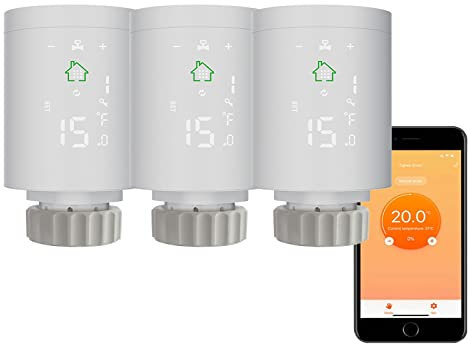 Qiumi WiFi Zigbee3.0 TRV Thermostat Ventil Thermostat Heizkörper Controller Heizung Google-Home Alexa Voice & APP Fernbedienung