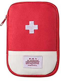 ISAKEN Mini Erste Hilfe Set, Medikament Tasche Klein und Leicht Medizinisch Tasche Notfall Kit Medizin Aufbewahrungstasche Verbandskasten für Haus, Auto, Reise, Büro, Sport, Wandern, Camping