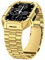 VISOOM Armband Kompatibel mit Apple Watch Series 7 45mm/Series 6 44mm/Ultra 49mm mit Metallrand, Business Edelstahlband mit stoßfester Schutzhülle und Ersatzband für iWatch Series 8/7 45mm,Gold