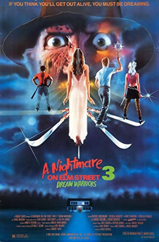 Nightmare on Elm Street 6 A4 Poster on Canvas - Filmkunstposter in verschiedenen Größen für Wohn- oder Schlafzimmerideen. Randlose Kultfilmbilder, klassische ikonische 70er, 80er, 90er Jahre, Vintage