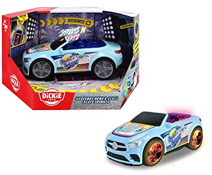 Dickie Toys - Mercedes-Benz E-Klasse Beat Spinner (23,5 cm) - tanzendes Streets N BEATZ Spielzeugauto, motorisiert, Pop-Musik & Farbwechsel, batteriebetrieben, Auto für Kinder ab 3 Jahre
