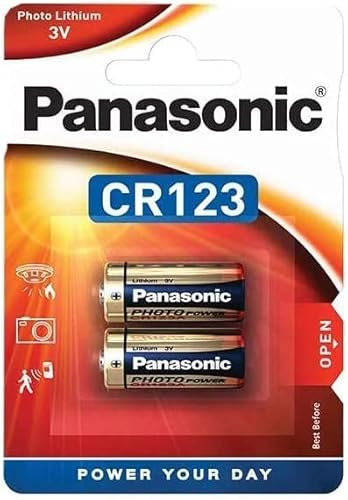 Blister 2 Baterías Litio CR123A / CR17345 Original Panas.