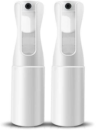 Botella de spray para el cabello 200 ml/6.7 onzas, paquete 2 botellas vacías de niebla fina, botella agua de pulverización continua ultrafina, limpieza, plantas, niebla y cuidado de la piel, blanco