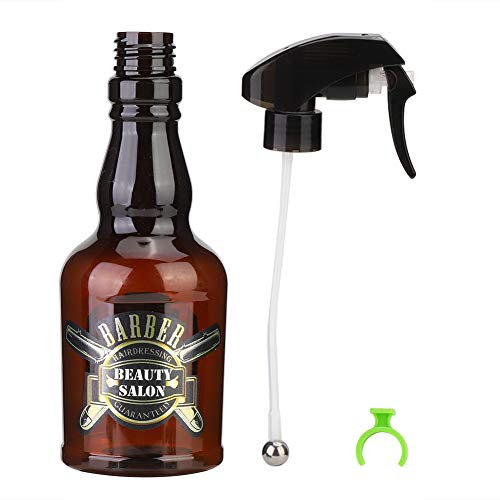 Ozgkee 280ml Spruzzo Vuoto Bottiglia di Acqua Vintage Spruzzatore Ricaricabile Barbiere Vuoto Bottiglia Spray per Capelli Accessorio, Nero (Marrone)