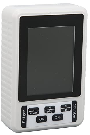 Geiger Counter, Smart Testing, Quick Response Nuclear Radiation Detector, LCD Backlight Display, High Accuracy, Low Error Radiating Dose Alarm(White)