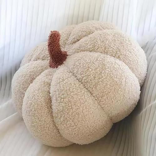 Kürbis Kissen, 3D Plüsch Kürbis Kissen, Kürbis Halloween Kissen, Herbst Kissen Kürbis Deko mit Füllung, Pumpkin Pillow, Dekokissen Kürbis Kopfkissen Kissen