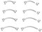 NewkeepsR Titan 4 Paare -1,2mm Piercing mit klarem Edelstein und Kugel oben,gebogener Barbell-Bananenstab,Rook Bridge Helix-Augenbrauenringe,vertikaler Labret-Piercing-Schmuck in 6mm/8mm/10mm/12mm