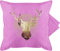 Kissenbezug - Dekoration Kissen - Hirsch Motiv Geschenk Jäger I Hirschgeweih Tracht - 50 x 50 cm - Pink - hirschkissen jaeger kissenhullen 50&50 mit hirschmotiv geweih baumwollkissen bavaria