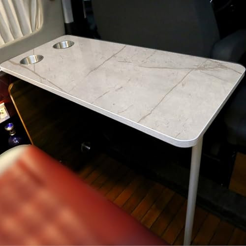 Pied de Table Amovible, Accessoires de Camping-Car, Table à Manger Murale Pliable, Table Lagun pour Caravane, Yachts, Camping-Car, Caravane (Color : Gray Marble Color)