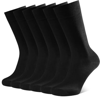 CLOSEMATE Calcetines Ejecutivos Hombre Finos Algodón 6 Pares