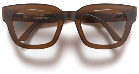 LONDON MOLE® Vegas große Lesebrille | Kühne moderne quadratische Lesebrille | Übergroße auffällige trapezförmige Fassung | Herren Damen Unisex | Federgelenke