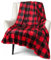 Ohok Weihnachten Kuscheldecke, gemütlicher Flauschig Decke, Warm Wohndecke Sofaüberwurf Decke für drinnen, draußen Sofadecke Weihnachtsdeko für Familie (Plaid Rot, 150x200cm)