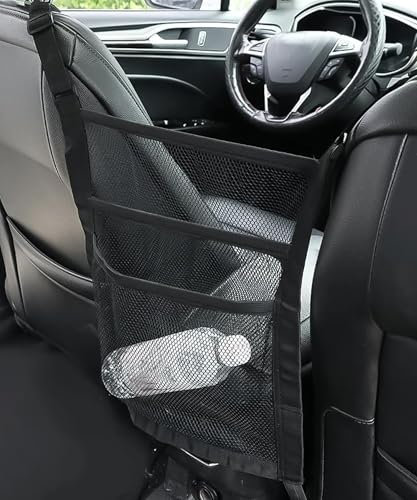 Flaconi Red Coche,Almacenamiento Coche,Organizador Coche,Accesorios Coche Interior,Bolsillo de Malla para Asiento de Coche Entre los Asientos Delanteros,Adecuado para Coches,SUV,Furgonetas,Camiones
