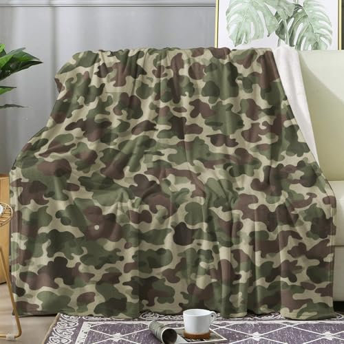 ZDABAOEC Kuscheldecke Flauschig Camouflage Militär Decke, Fleecedecke 230x270, Sofadecke & Couchdecke, Weiche Kuschelige Wohndecke Blanket, Riesig Groß Decken für Sofa Couch