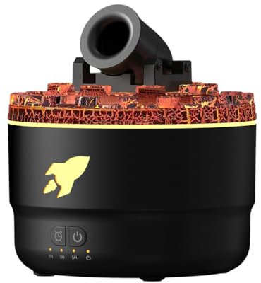 USB Aroma Diffuser mit LED Kanonen, 280 ml USB Cannon Luftbefeuchter, Wasserlose Abschaltautomatik, Ätherische Öle Luftdiffusor mit 3 Timer, 2 Nebel Modi und 7 Farben LED Licht für Schlafzimmer Büro