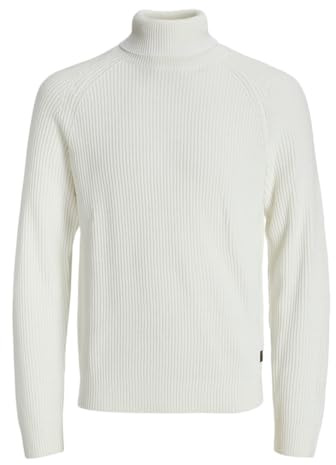 JACK & JONES Men's Jjpannel Knit Roll Neck Aw25 Jjpannel Knit Roll Neck Aw25 (Pack of 1)