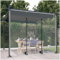 Bâche imperméable pour tonnelle avec panneaux transparents pour terrasse, abri de voiture, pergola avec œillets, 5,5 x 2,2 m