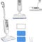 Steam Mop and Handheld Steam Cleaner for Hard Floors, 1500W Electric Cleaner Lightweigh Floor Hot Steam Mop with 2 Washable Cleaning Pads, 20 Second Heat-Up, 400ml Capacity, 5m Long Power Cord