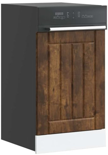 WKIEQACO Armadi & Stoccaggio,Mobili da cucina,Lavastoviglie Pannello Lucca Rovere Affumicato Legno Ingegnerizzato