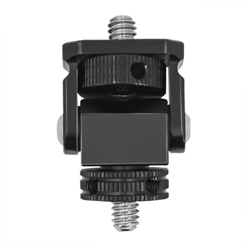 Uqezagpa 180 Grad 360 Grad schwenkbar, neigbar, Monitorhalterung, Schnellspanner, Kaltschuh, 1/4-Zoll-Schraube für DSLR-Kamera-Licht