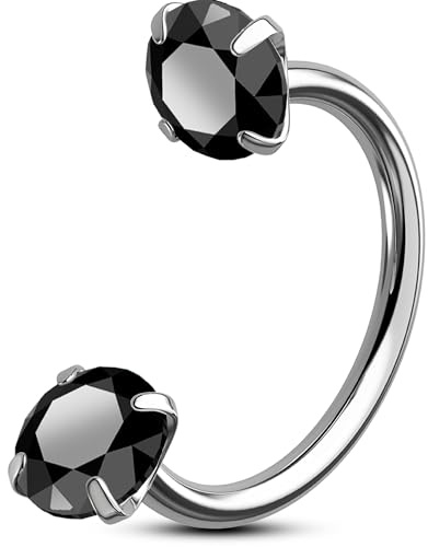 OUFER Body Piercing Titan Nasenpiercing Ring 20G Hufeisen Piercing 6/7/8mm | Nasenring Hoop Septum Piercing Ring Helix Conch Tragus Nostril in Silber Rose Schwarz Blau Lila nasenring für Damen Herren
