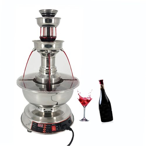 Macchina Per Fontana Di Vino E Champagne Elettrica A 3 Livelli - Scalda/raffredda Bevande In Acciaio Inox Con Controllo Della Temperatura 0-100℃ E Display Lcd, Capacità 3,5l Per Matrimoni, Feste